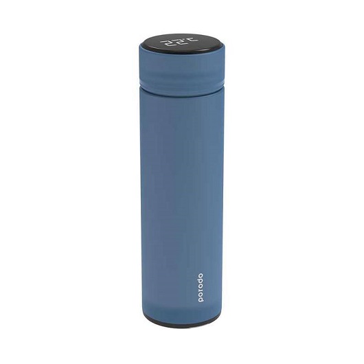 بورودو زجاجة مياه ذكية مزودة بمؤشر لدرجة الحرارة 500 ملي ازرق
