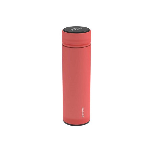 بورودو زجاجة مياه ذكية مزودة بمؤشر لدرجة الحرارة 500 ملي احمر