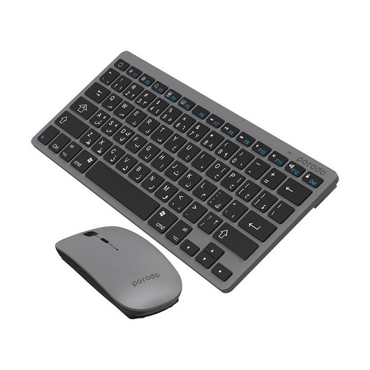 بورودو لوحة مفاتيح بلوتوث فائقة النحافة مع ماوس